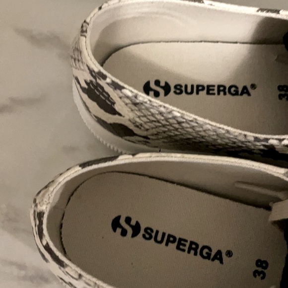 NWOT Superga Faux Grey Snakeskin Sneakers 2750 - Picture 9 of 10